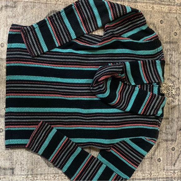 Striped Original Senior Lopez Baja Beach Hoodie Size Small Surfer Beach Mexican - Picture 5 of 11